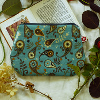 Paisley Blue oilcloth purse by Susie Faulks