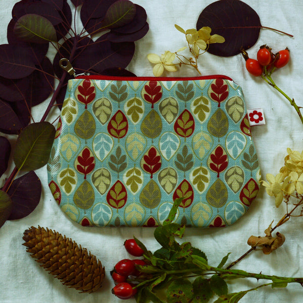 Leaf design Small Oilcloth Purse by Susie Faulks