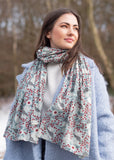 Rowan Bird printed 100% cotton scarf by Susie Faulks