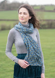 Bloom Blue 100% cotton scarf by Susie Faulks
