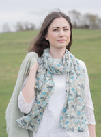 Wild Hare Blue Cotton Scarf by Susie Faulks