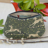 Whippet Green Small Oilcloth Purse