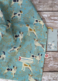 Jack Russell print 100% cotton scarf by Susie Faulks