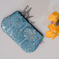 Bloom Teal Oilcloth Purse