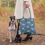 Whippet Oilcloth Tote Bag