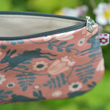 Wild Hare in Pink Oilcloth Purse