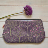 Bloom Purple vegan oilcloth purse by Susie Faulks