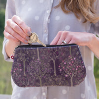 Bloom Purple vegan oilcloth purse by Susie Faulks