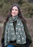 Whippet design 100% cotton scarf by Susie Faulks
