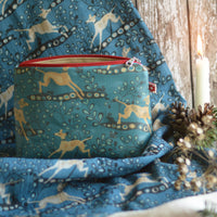 Small Washbag & Scarf Bundle - Whippet Blue or Green